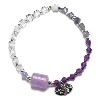【Moon Lady Amethyst】ラベンダーアメシスト×アメシスト×アイオライト×水晶 ブレスレット