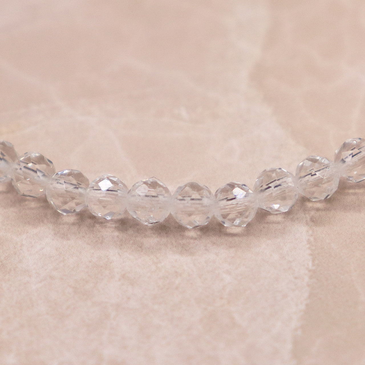 【Shining Like Stardust】水晶×ピンクシェル×ピンクサファイヤ ブレスレット