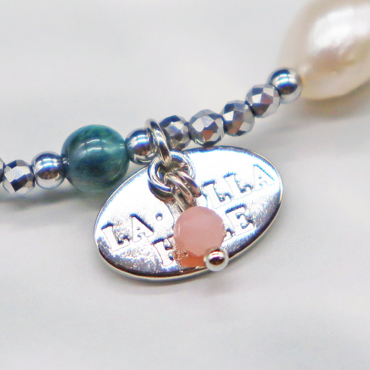 【Mermaid Teardrops】亀甲天珠×パール×バロックパール×アマゾナイト ブレスレット