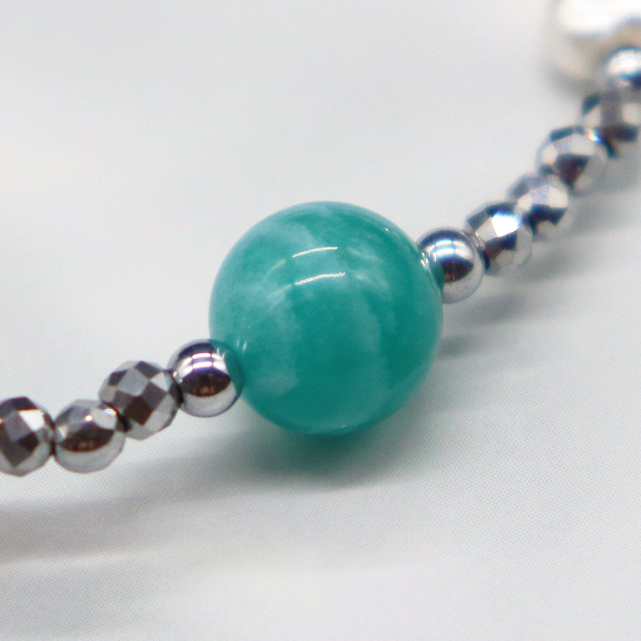 【Mermaid Teardrops】亀甲天珠×パール×バロックパール×アマゾナイト ブレスレット