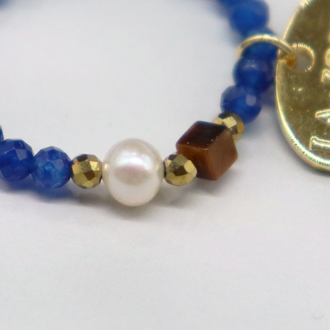 【Mermaid Teardrops】パール×タイガーアイ×クォーツァイト リング