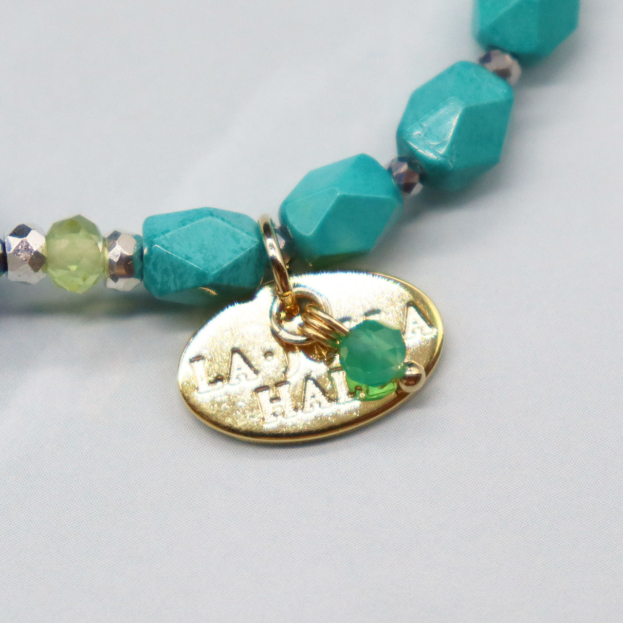 【Green Light Sunshine】三眼天珠×ペリドット×グリーンアゲート ブレスレット