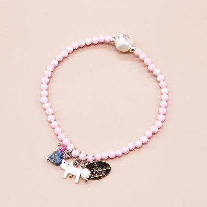 【Starry Sky Fragment】亀甲天珠×ラピスラズリ×ジルコニア×マグネサイト ブレスレット