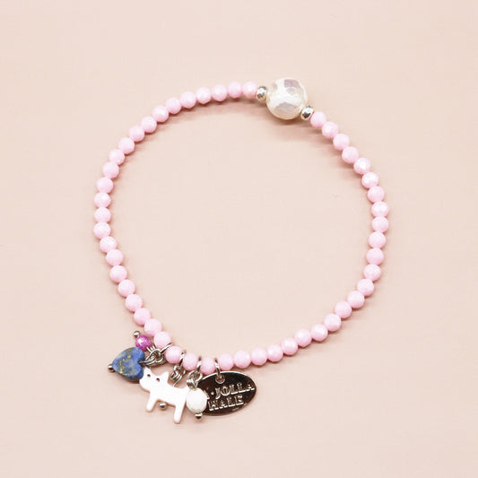 【Starry Sky Fragment】亀甲天珠×ラピスラズリ×ジルコニア×マグネサイト ブレスレット