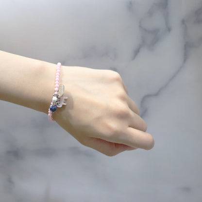 【Starry Sky Fragment】亀甲天珠×ラピスラズリ×ジルコニア×マグネサイト ブレスレット