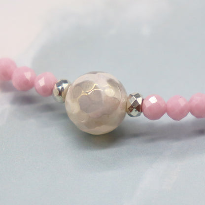 【Starry Sky Fragment】亀甲天珠×ラピスラズリ×ジルコニア×マグネサイト ブレスレット