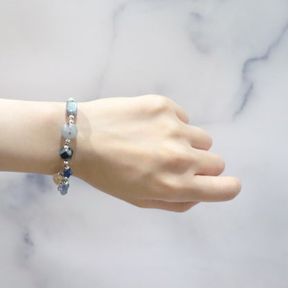 【Starry Sky Fragment】ラピスラズリ×アクアマリン×ラブラドライト ブレスレット