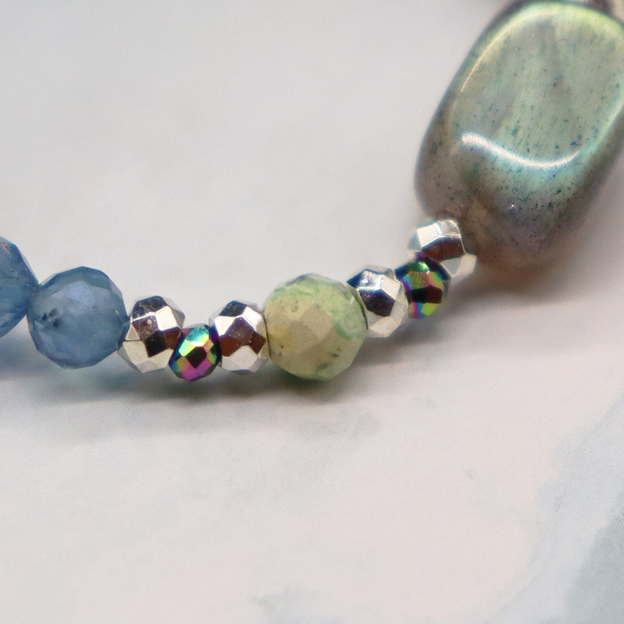 【Starry Sky Fragment】ラピスラズリ×アクアマリン×ラブラドライト ブレスレット
