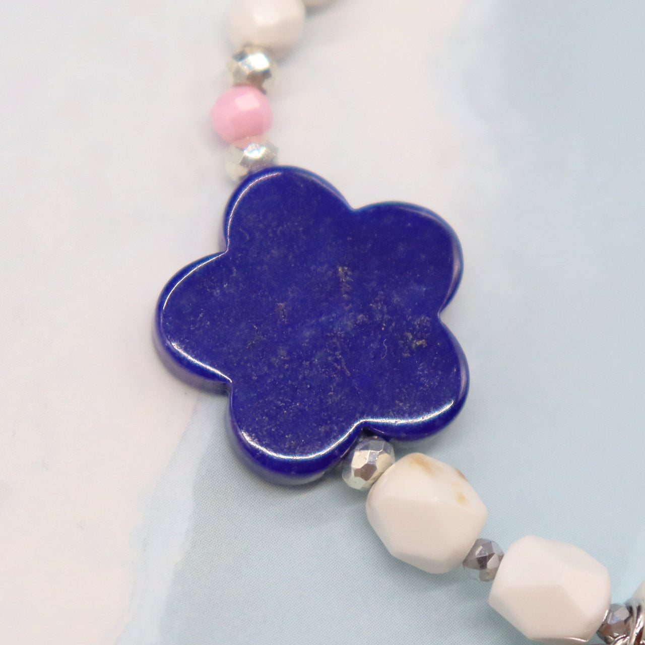 【Starry Sky Fragment】ラピスラズリ×マグネサイト×ジルコニア ブレスレット