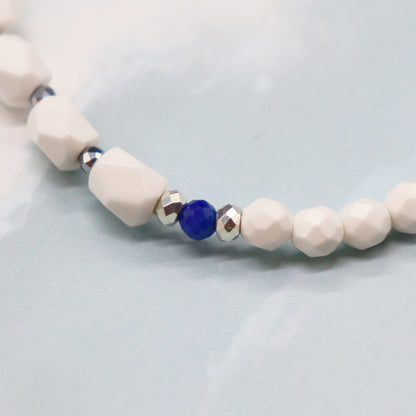 【Starry Sky Fragment】ラピスラズリ×マグネサイト×ジルコニア ブレスレット