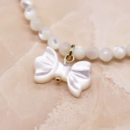 【Blooming Pink Roses】ローズクォーツ×マザーオブパール×ホワイトシェル ブレスレット