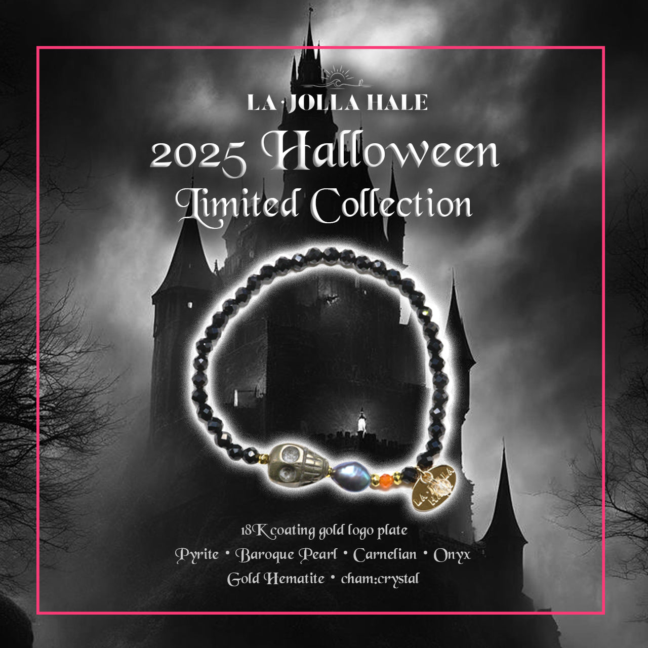 【2025 Halloween Limited Collection】パイライト×バロックパール×カーネリアン×オニキス ブレスレット