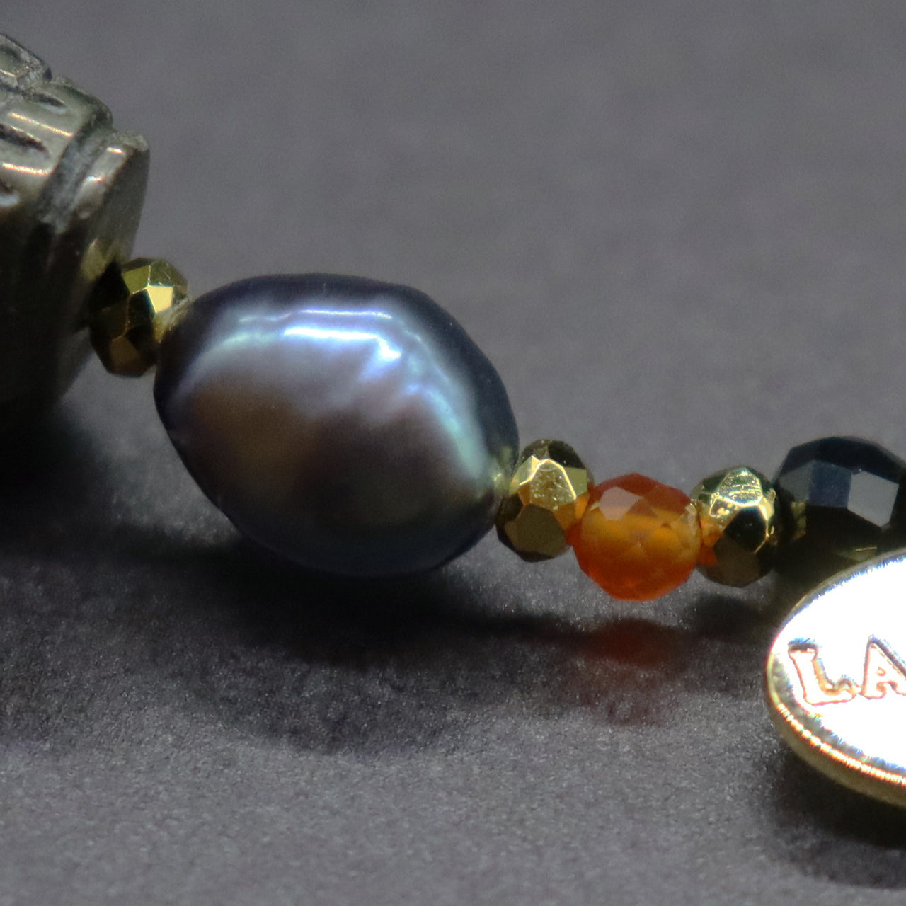 【2025 Halloween Limited Collection】パイライト×バロックパール×カーネリアン×オニキス ブレスレット