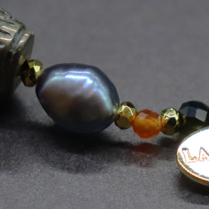 【2025 Halloween Limited Collection】パイライト×バロックパール×カーネリアン×オニキス ブレスレット