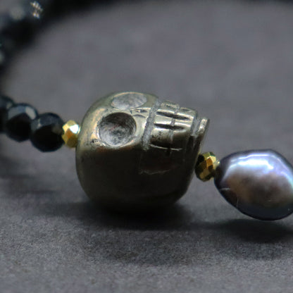 【2025 Halloween Limited Collection】パイライト×バロックパール×カーネリアン×オニキス ブレスレット