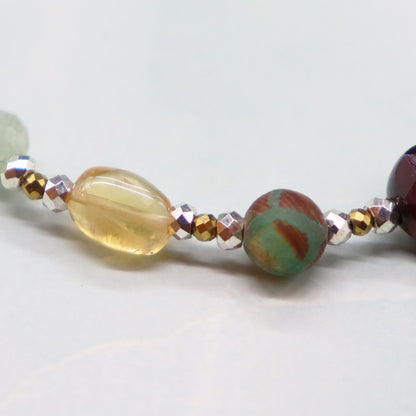 【Like a Honey Candy】亀甲天珠×シトリン×カイヤナイト×レッドタイガーアイ ブレスレット