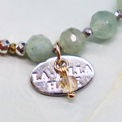 【Like a Honey Candy】亀甲天珠×シトリン×カイヤナイト×レッドタイガーアイ ブレスレット