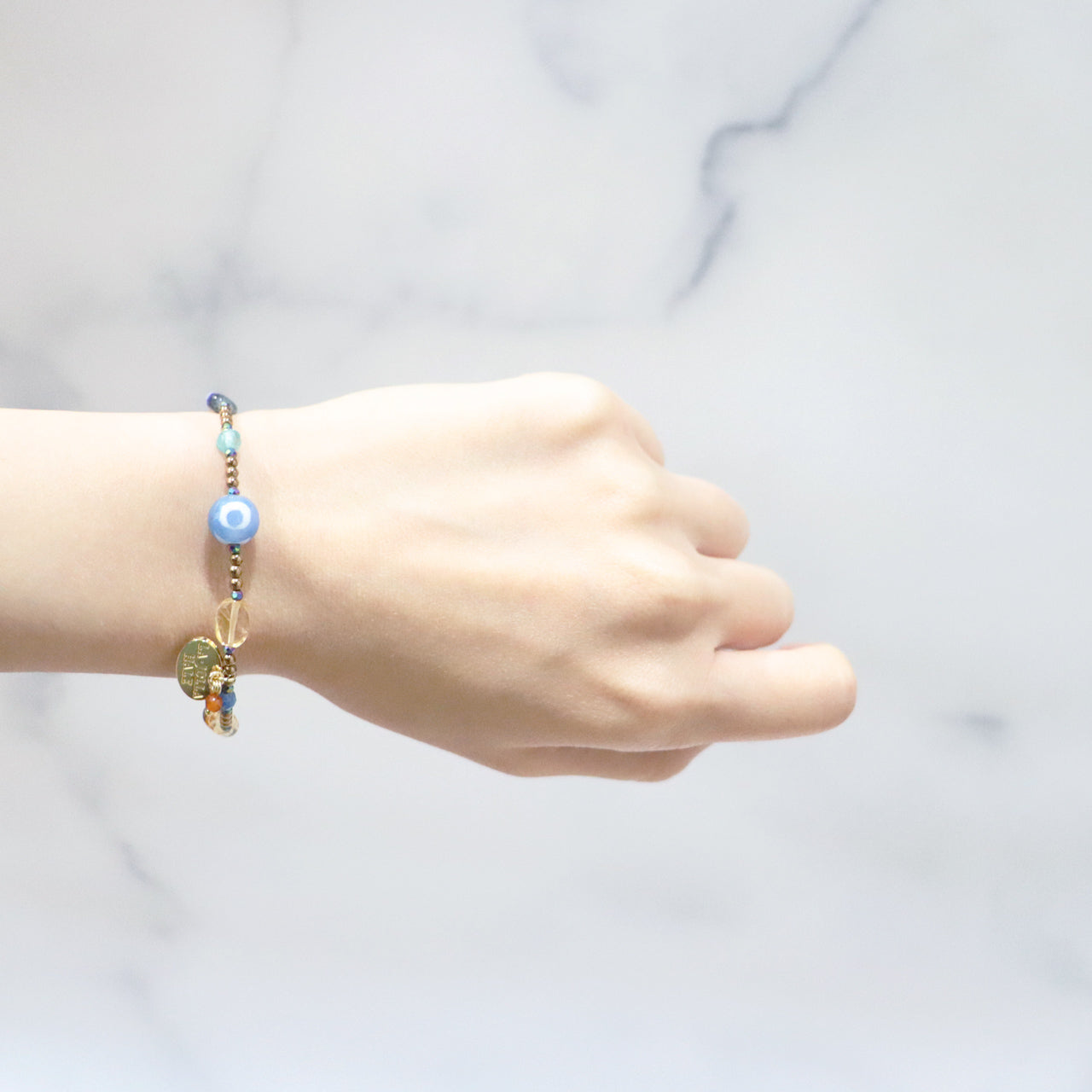 【Like a Honey Candy】三眼天珠×シトリン×アメトリン×ソーダライト× ブレスレット