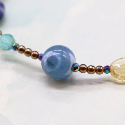 【Like a Honey Candy】三眼天珠×シトリン×アメトリン×ソーダライト× ブレスレット