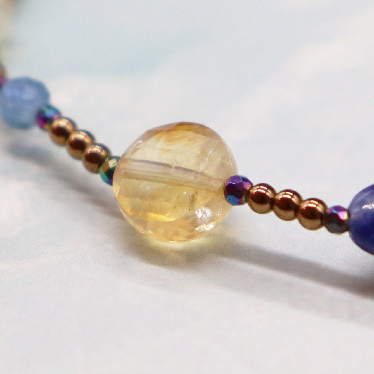 【Like a Honey Candy】三眼天珠×シトリン×アメトリン×ソーダライト× ブレスレット