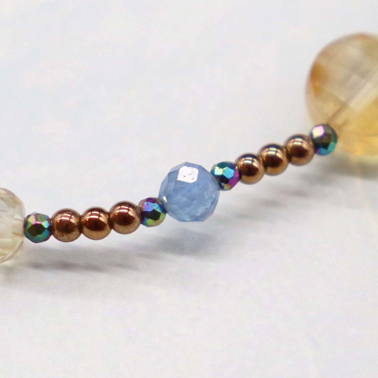 【Like a Honey Candy】三眼天珠×シトリン×アメトリン×ソーダライト× ブレスレット