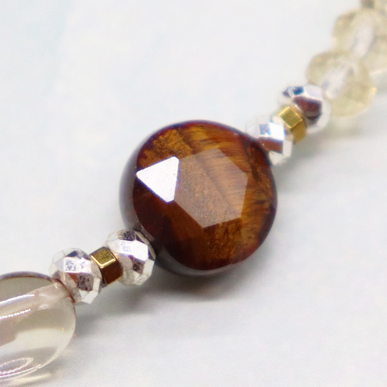 【Like a Honey Candy】水紋天珠×シトリン×アメトリン×バロックパール ブレスレット