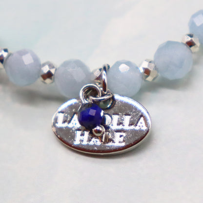 【Like a Honey Candy】水紋天珠×シトリン×カイヤナイト×アクアマリン ブレスレット