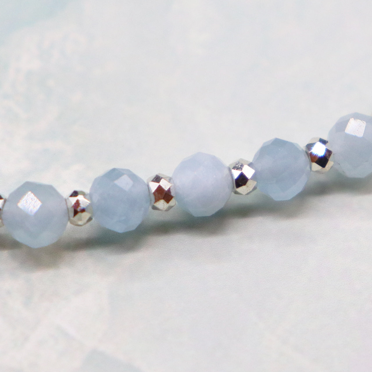 【Like a Honey Candy】水紋天珠×シトリン×カイヤナイト×アクアマリン ブレスレット