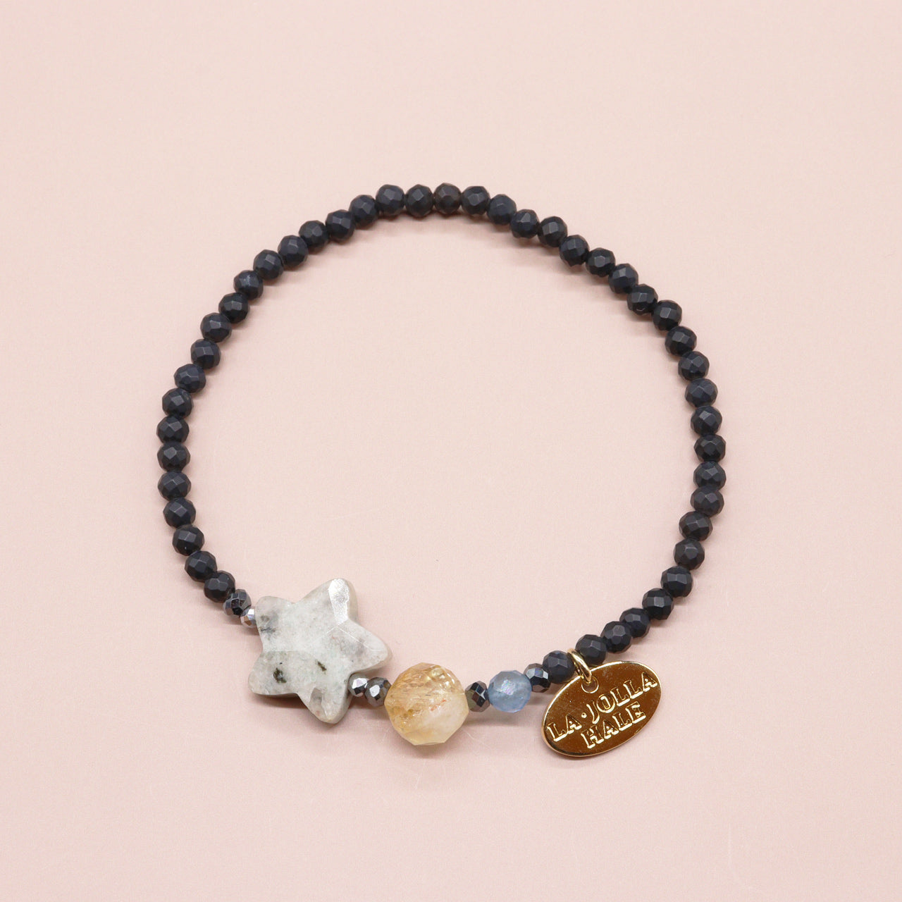 【Like a Honey Candy】シトリン×セサミジャスパー×フロストオニキス ブレスレット