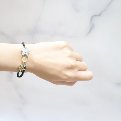 【Like a Honey Candy】シトリン×セサミジャスパー×フロストオニキス ブレスレット