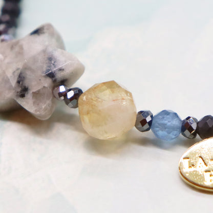 【Like a Honey Candy】シトリン×セサミジャスパー×フロストオニキス ブレスレット