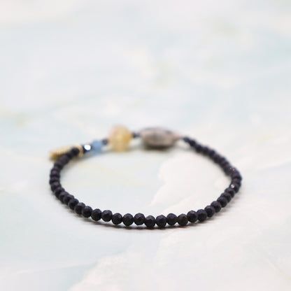 【Like a Honey Candy】シトリン×セサミジャスパー×フロストオニキス ブレスレット