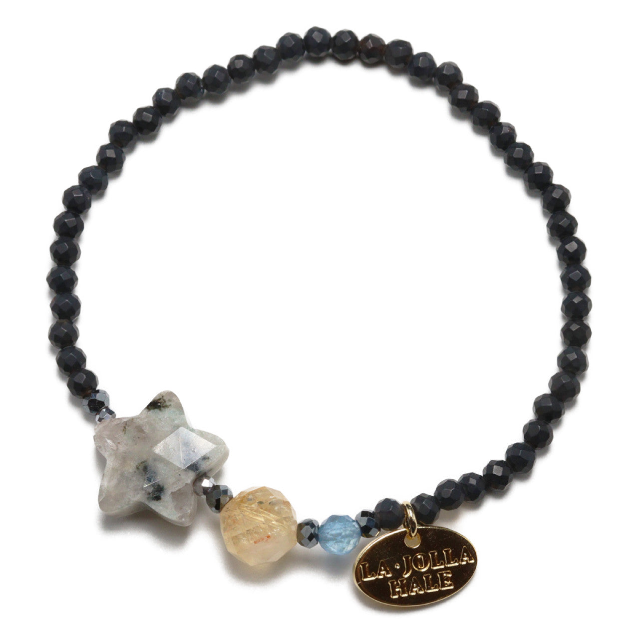 【Like a Honey Candy】シトリン×セサミジャスパー×フロストオニキス ブレスレット